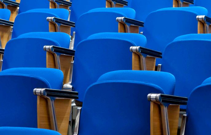 Blue Seats in education centre