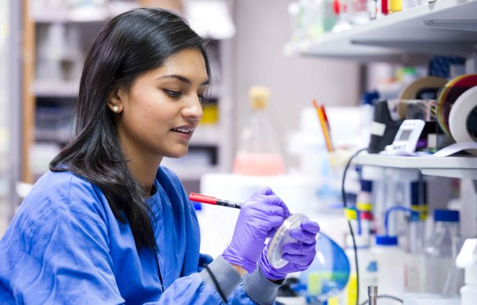 girl in lab