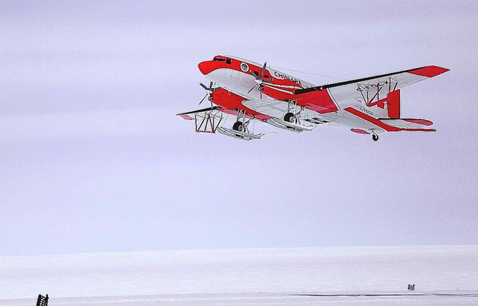 Antarctic survey plane