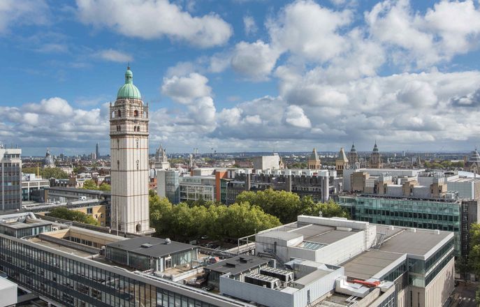 Aerial shot of South Kensington campus