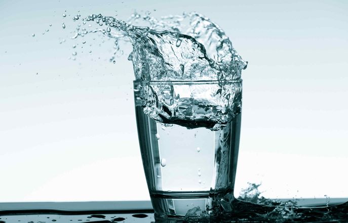 water in glass