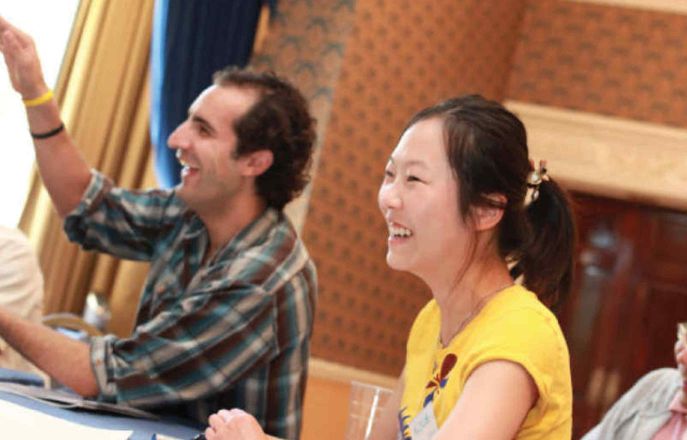 Imperial College students working as a group