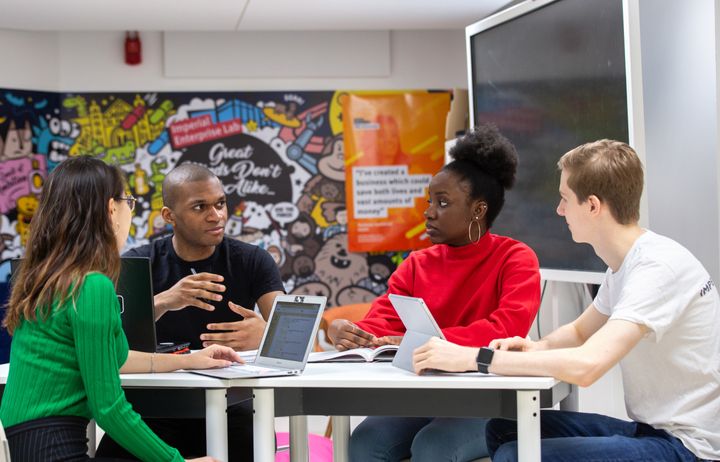 Group of students in discussion