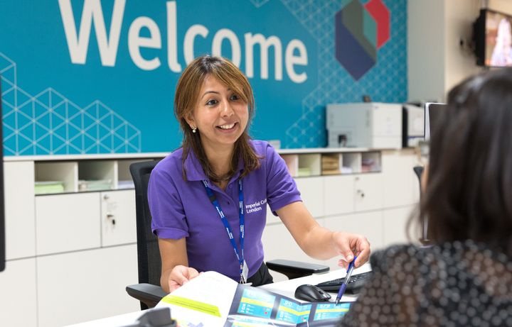 Staff member in the Student Hub