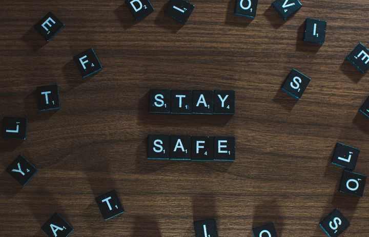 stay safe spelled out in letters