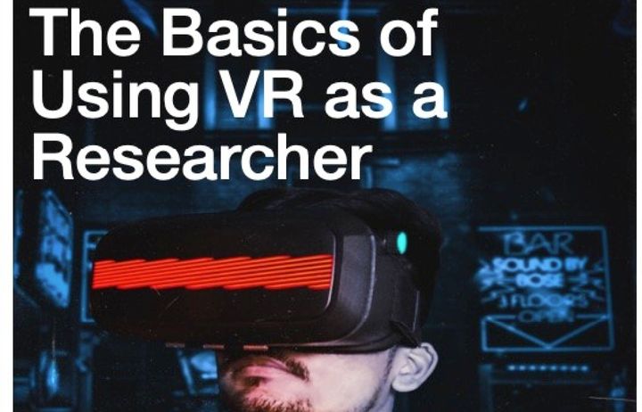 Screenshot of HuBEx workshop poster with picture of man wearing VR goggles