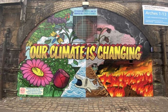 Climate change mural