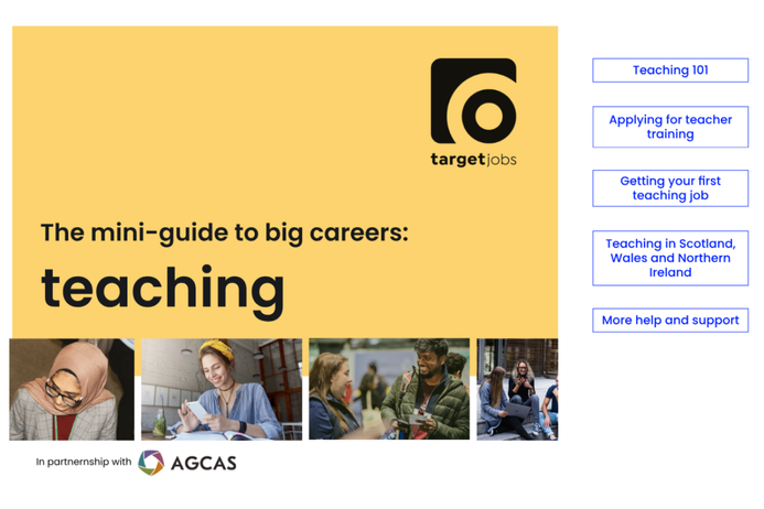 First page of the Explore teaching guide from Target Jobs