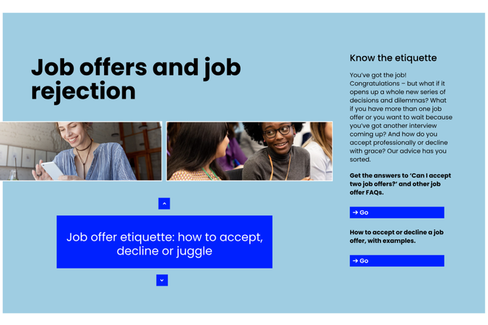 Page from the finalist students guide by Target Jobs