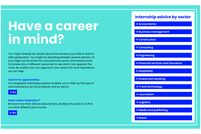 Second page of guide for penultimate year students by Target Jobs