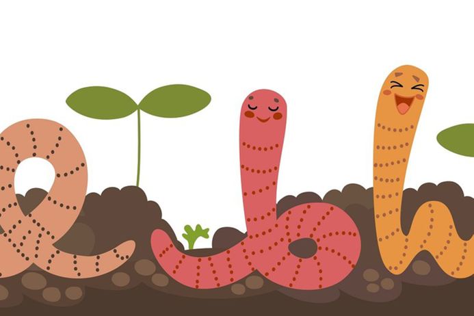Illustration of worms