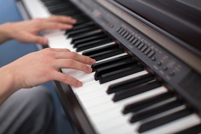 Hands at keyboard