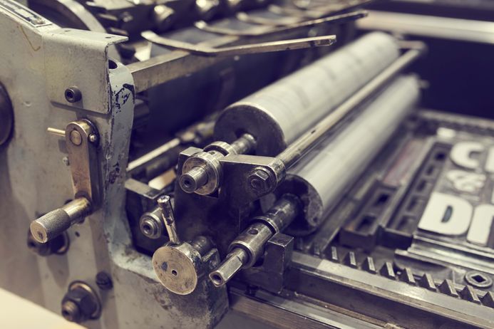 old printing machine/ printing press