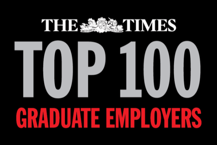 logo reading The Times: top 100 Graduate Employers