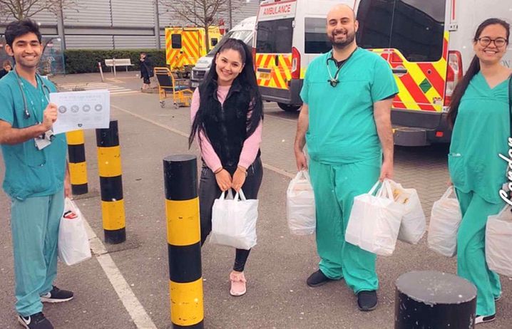 Imperial students delivering food to NHS staff
