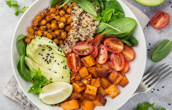 A plate of healthy vegan food