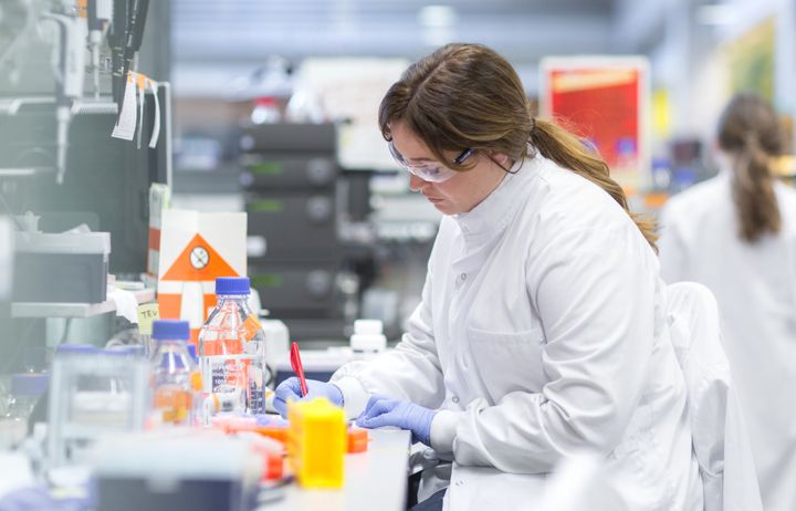 A student in a lab