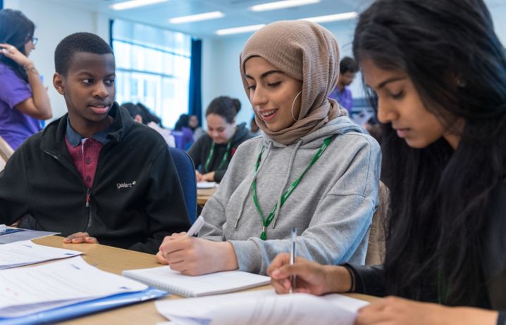 Students doing group work