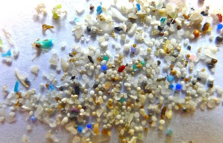 A close up shot of microplastics