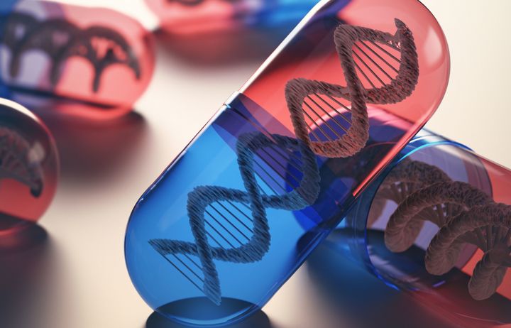 DNA inside a pill capsule