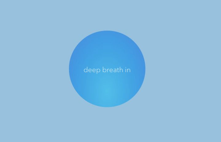 bubble with deep breath in written inside