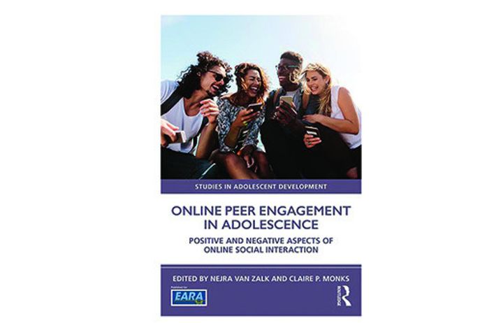 Screenshot of BPS Blog Post featuring book cover of 'Online peer engagement in adolescence' by Nejra van Zalk and Claire P. Monks