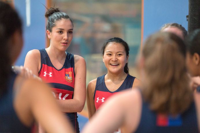 Two members of the Imperial netball team