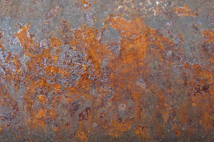 Corroded metal surface