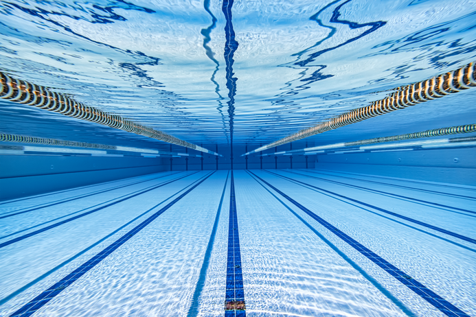 Underwater shot of Ethos swimming pool