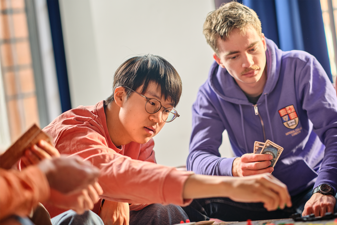 Imperial students playing a board game