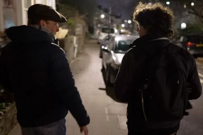 Tom Edwards (left) on smoke patrol with Imperial College's senior air quality analyst John Casey.