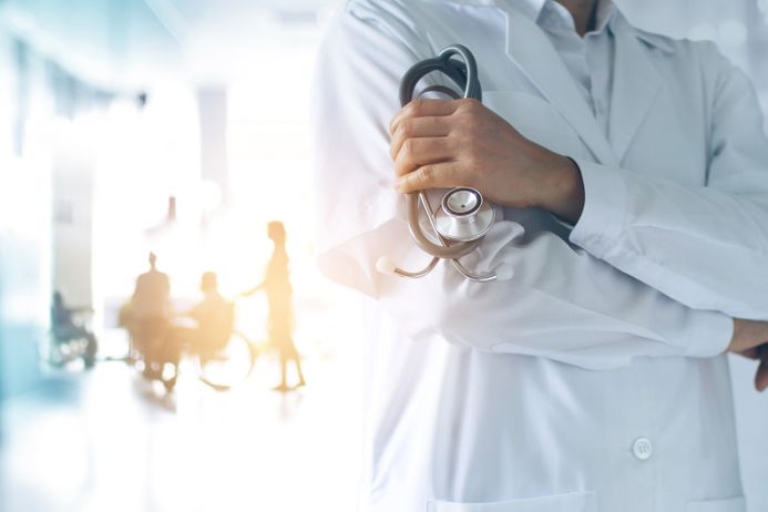 A picture of a doctor holding a stethoscope