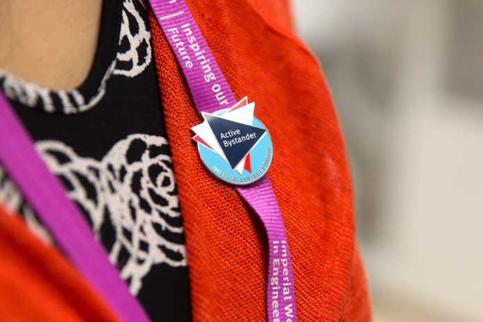 Image of a badge which says Active Bystander