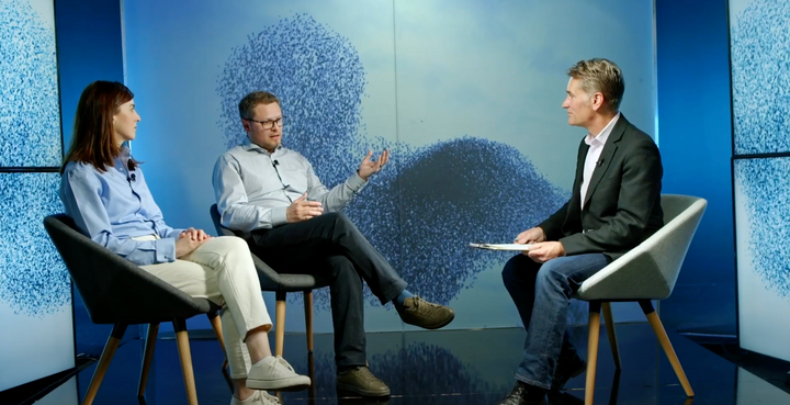 Academics being interviewed in studio