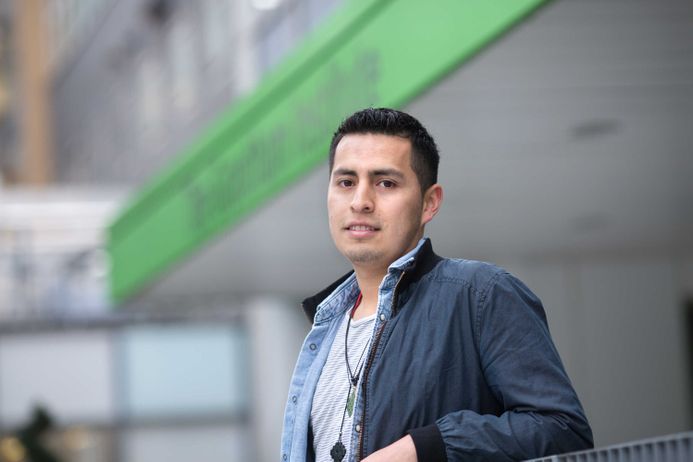 Hydrology graduate Boris Ochoa Tocachi on Campus