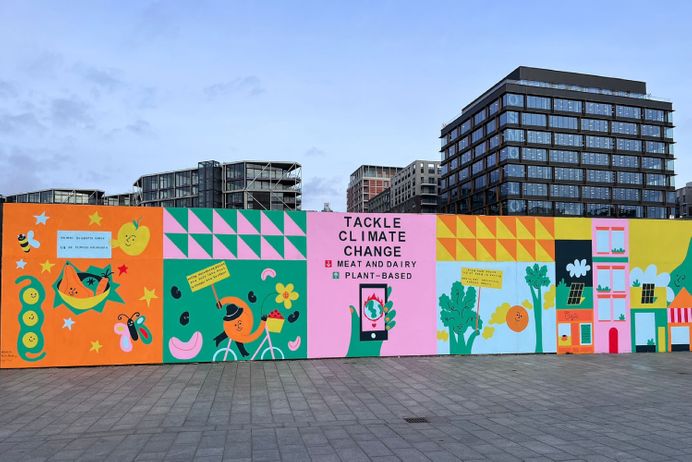 Grantham Art Prize 2023 mural in Nine Elms