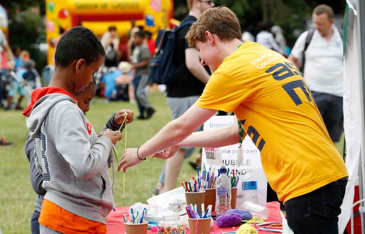 Children at the W12 festival