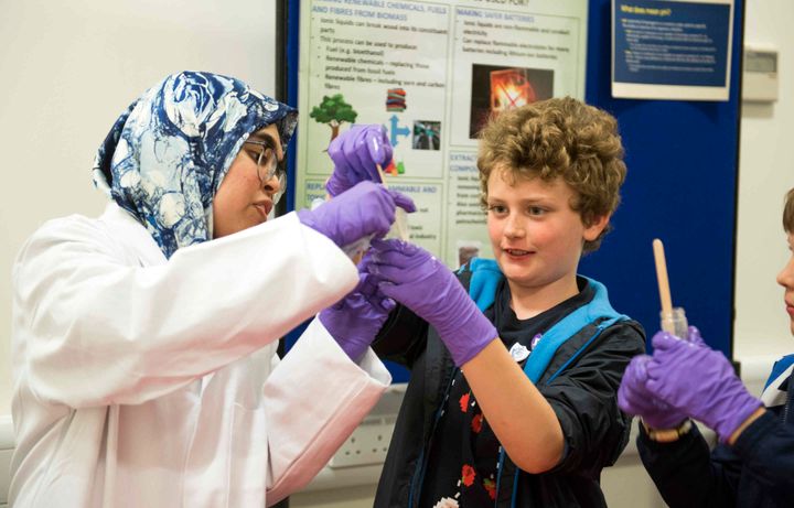 A child at a Science for Sport event