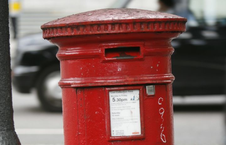 Red post box