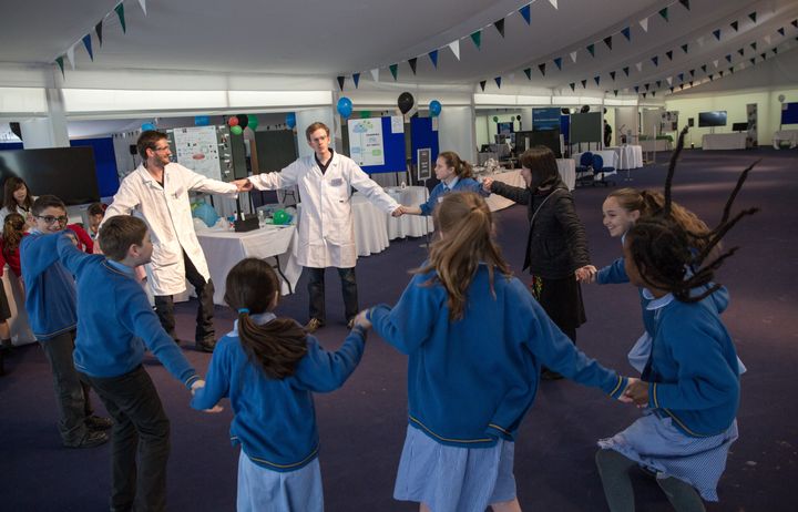 Children take part in an activity at the Reach Out Lab.