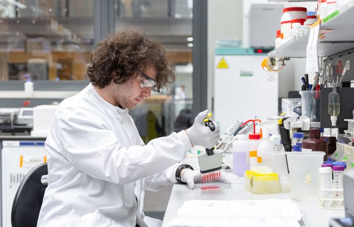 A student in a lab