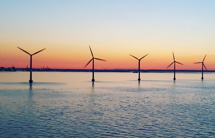 Wind turbines in the sea