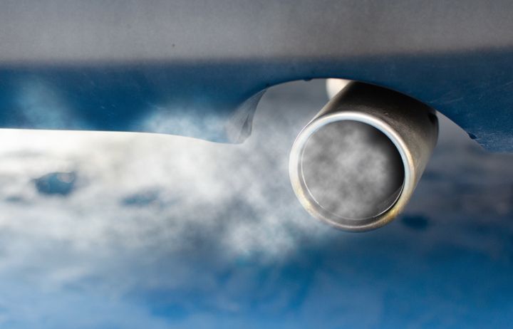 A car's exhaust pipe