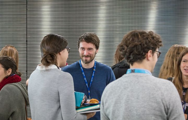 Staff socialising at a network event