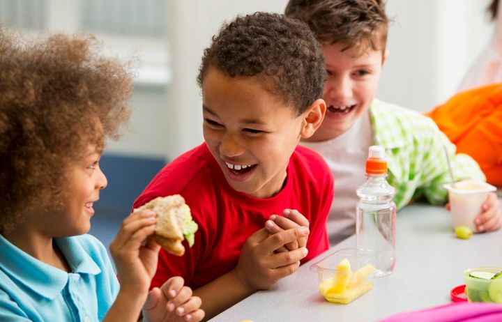 Children having lunch at school