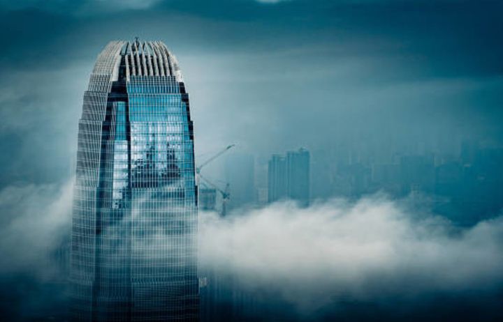 Image of skyscraper in fog