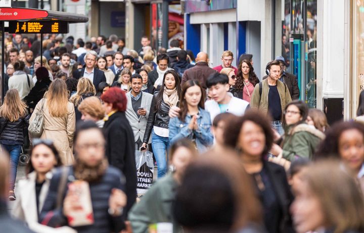 A crowded London street