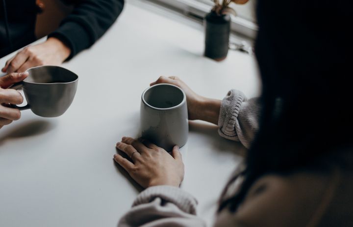 two people having coffee