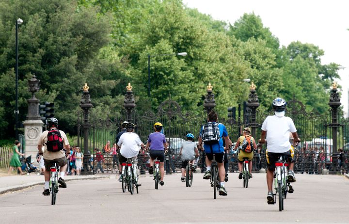 Cyclists in Hyde Park