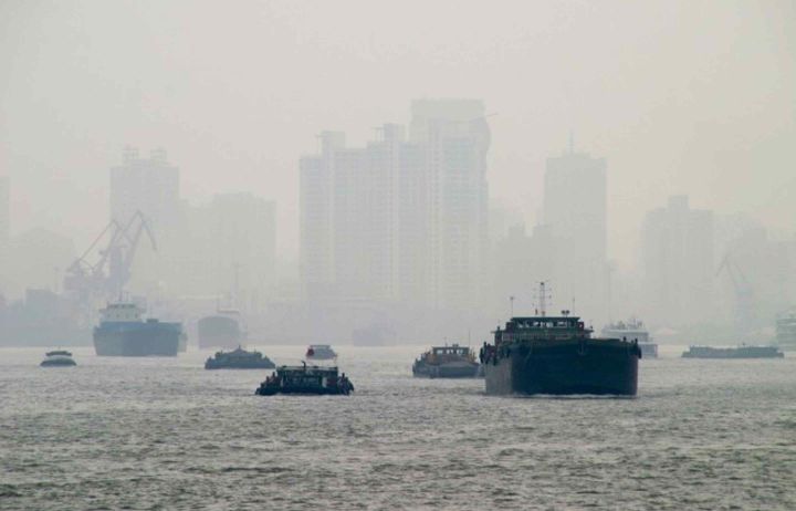 Smog covering a cityscape